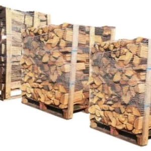 Palette 1000kg, Bûches 33cm Premium, bois empilés, 100% naturel